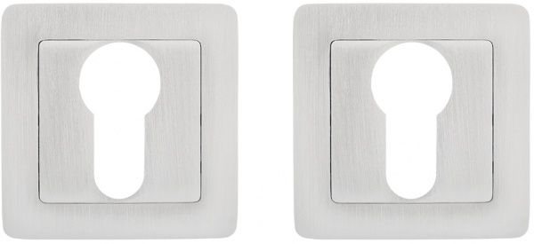 Декоративная накладка Paladii под цилиндр квадратная матовый хром