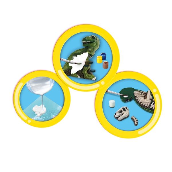 Набір для ліплення з гіпсу SES Ті-Рекс зі скелетом 14206S