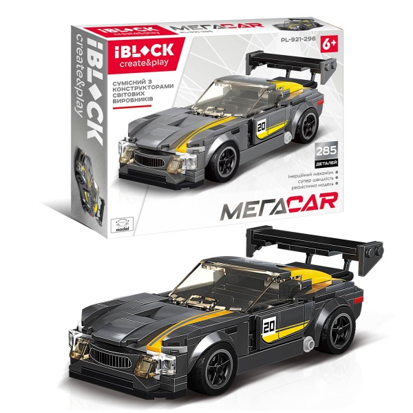 Конструктор Iblock МегаCar 285 деталей PL-921-296