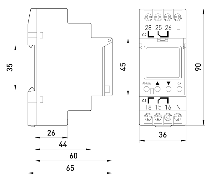 Таймер E.NEXT астрономический одноканальный e.control.t10m