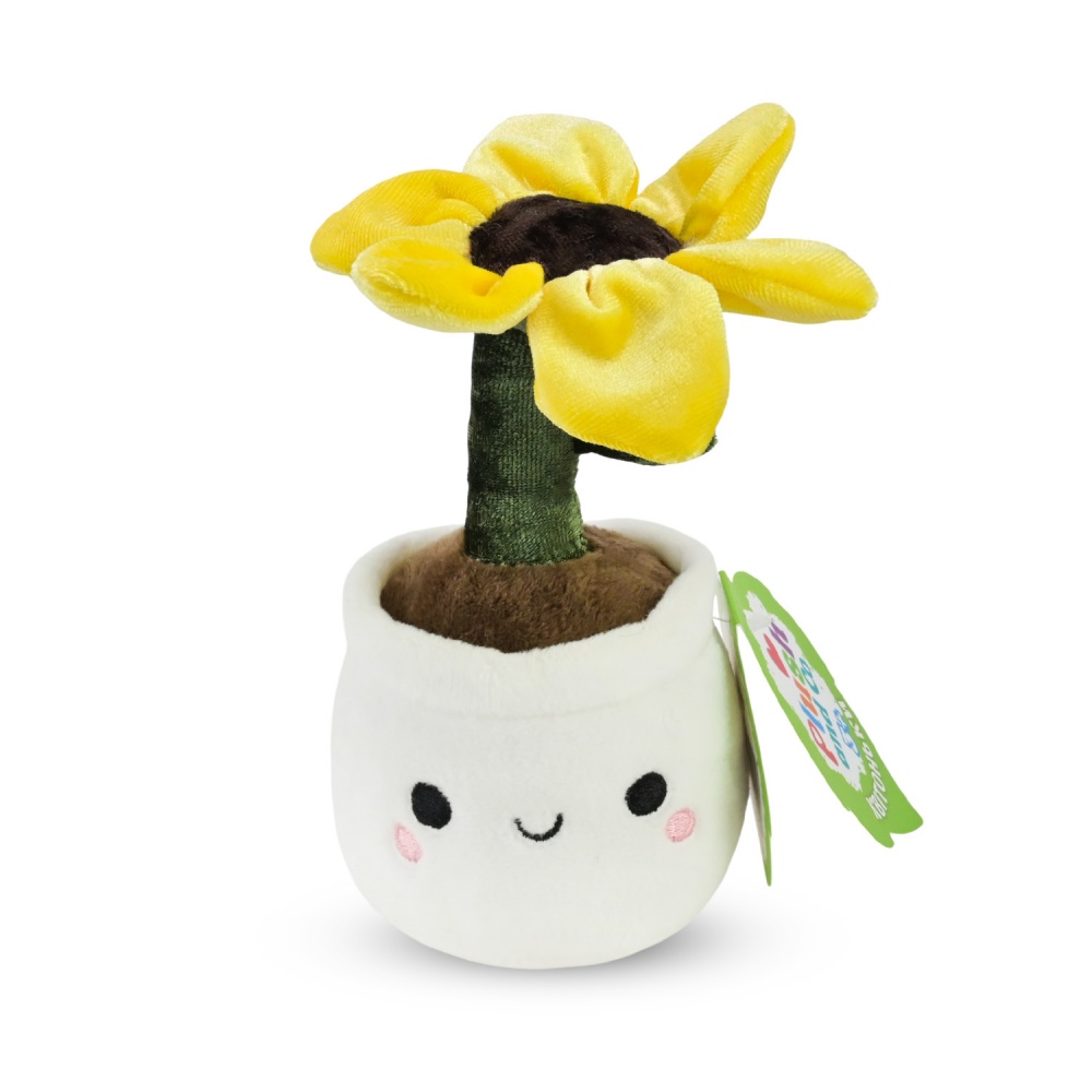 М'яка іграшка Plush and Co Квітоньки соняшник 7х7х15 см білий із жовтим PLC25045