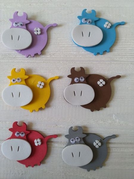 Декоративний виріб Бичок 5 см 6 шт. 125143 Діамантові ручки