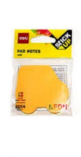 Блоки паперові самоклейкі Машина 70х70 мм 20 арк. 4 кольори А03102 Deli