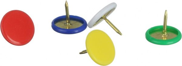 Кнопки канцелярські Eco-Eagle ТУ62 з вініловим покриттям 100 шт./уп. 