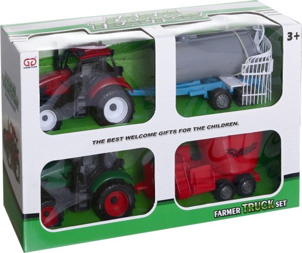 Игровой набор Shantou 2 трактора с прицепами JY58030