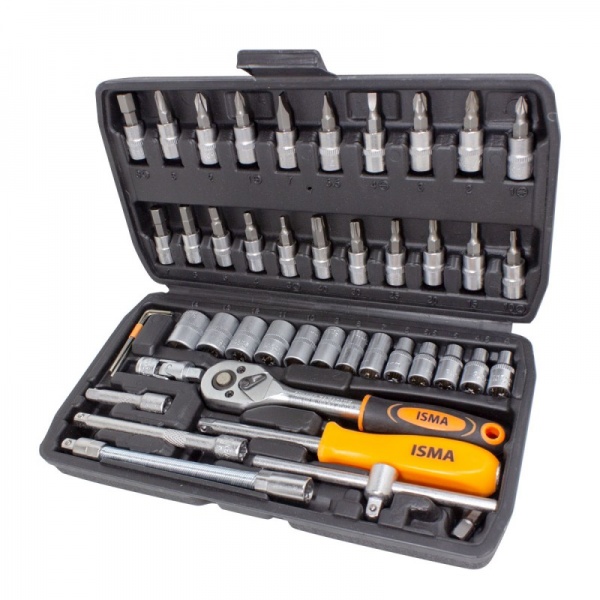 Набор головок и бит 1/4'' ISMA 46 шт. IS-2462-5