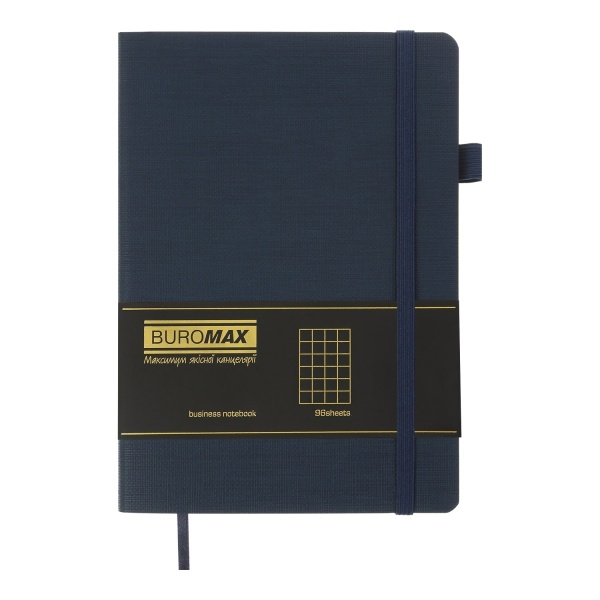 Блокнот недатированный Color Tunes 96 лист. клетка темно-синий Buromax A5