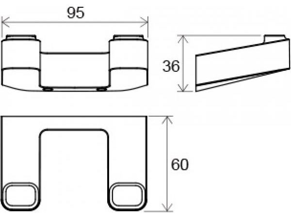 Крючок для ванной комнаты Ravak двойной 10° TD 100 X07P352