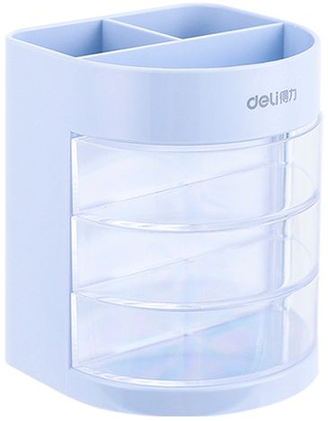 Подставка для ручек 9152 100x80 мм голубой Deli