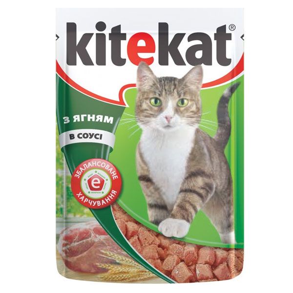 Корм Kitekat с ягненком в соусе 100 г 