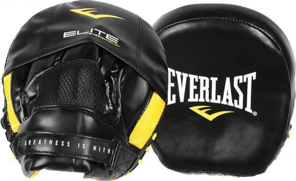 Лапы боксерские Everlast Elite Mini PU Р00001213 10x18x20 см черный 
