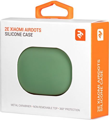 Чохол для навушників 2E для Xiaomi AirDots Pure Color Silicone (1.5mm) green (2E-MI-D-IBSI-1.5-LGR) 