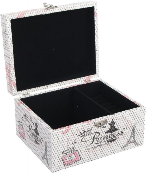 Скринька Прованс 20х16х11 см біло-срібляста