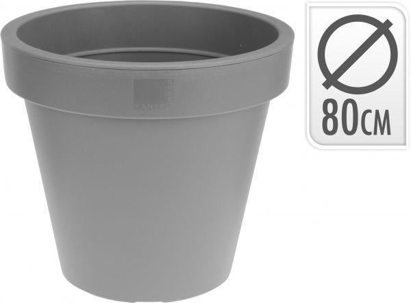 Горщик Ecken & Kanten для квітів 40x40x60 см круглий сірий (Y54197780) 