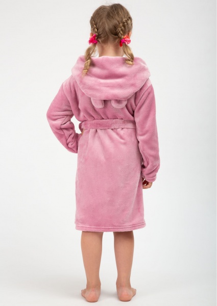 Халат дитячий для дівчинки Roksana Вушки №0051/90076 р.146-152 темна троянда 
