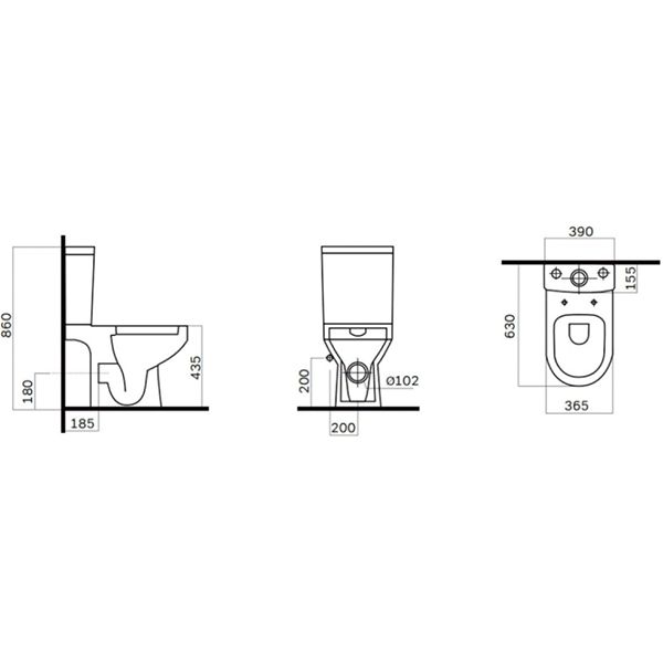 Унітаз-компакт AM.PM Spirit FlashClean C708600SC