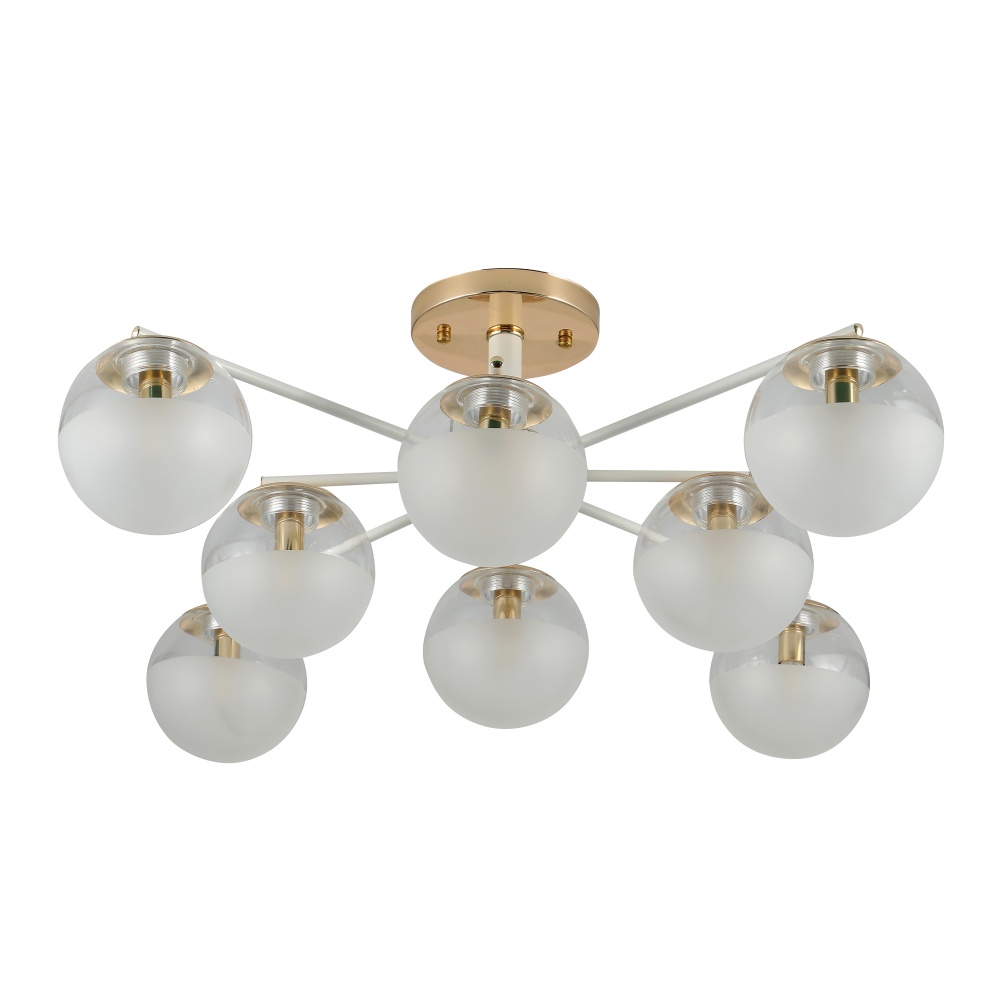 Люстра Miorro Massimo металл/стекло 8x7 Вт G9 белый/золото 51-311-051