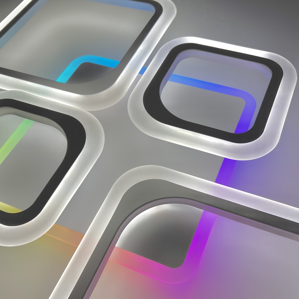 Люстра світлодіодна Luminaria 90 Вт LED-модуль білий OVAL RGB 90W 5S WHITE