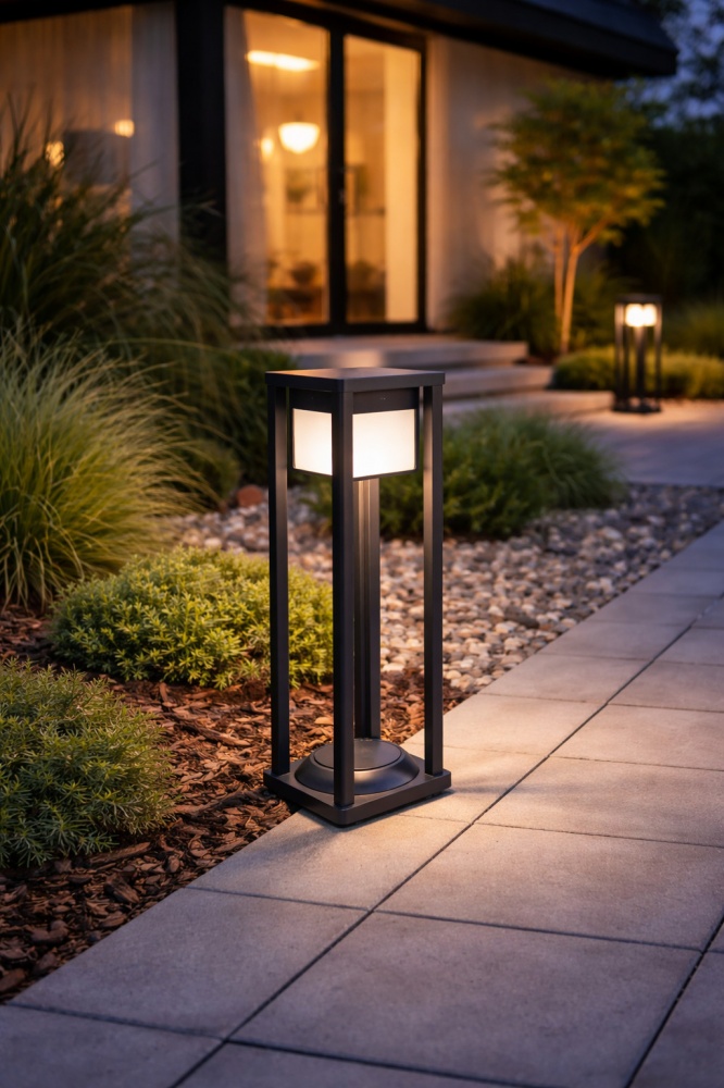 Світильник вуличний підлоговий LIGHT SET PETROS К 151565 GX53 12 Вт IP54 сірий