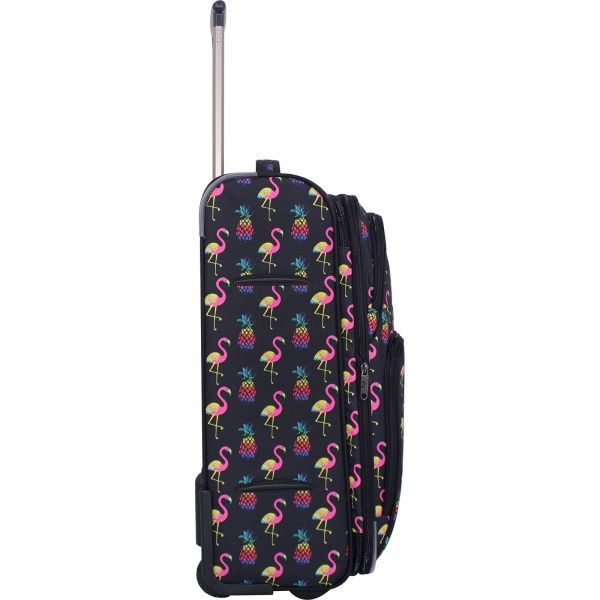 Чемодан Bagland Леон 51 л черный с рисунком 361 (0037666244) 