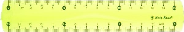 Линейка гибкая 15 см салатовая Nota Bene