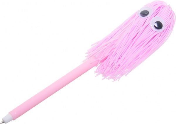 Ручка шариковая Глазки розовые 