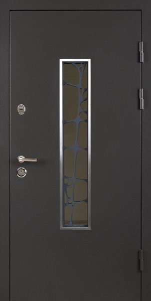 Дверь входная Abwehr КТМ 408 096Л (СПЗ) (К41/RAL 7024) (CТ) Kale2 графит 2050x960мм левая