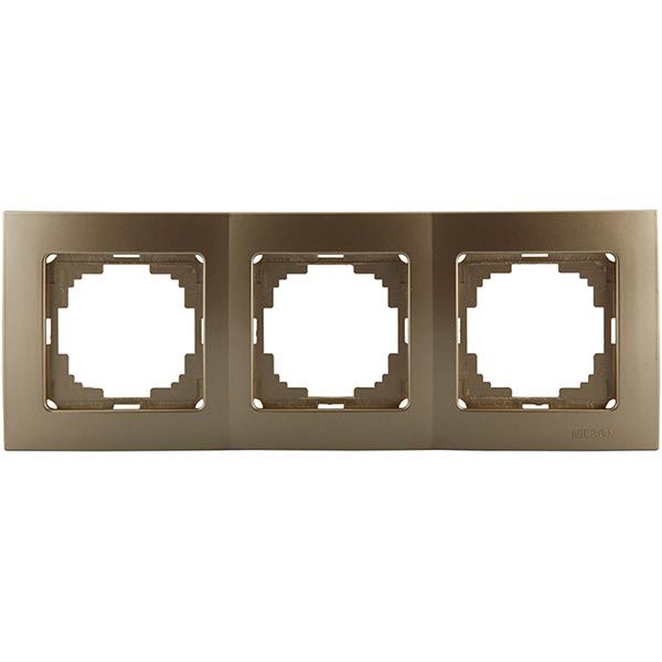 Рамка тримісна Nilson Touran універсальна золотий 24151093