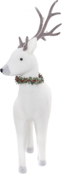 Декоративная фигура Олень стоячий с венчиком 70 см 
