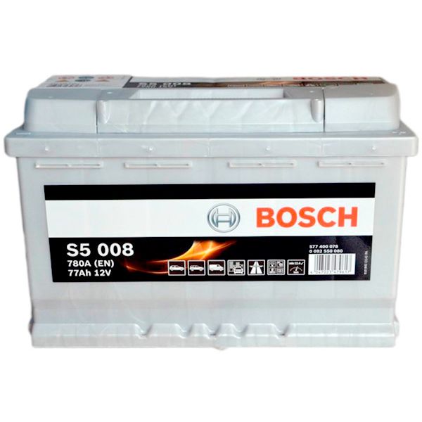 Аккумулятор автомобильный Bosch S5 77А 12 B «+» справа