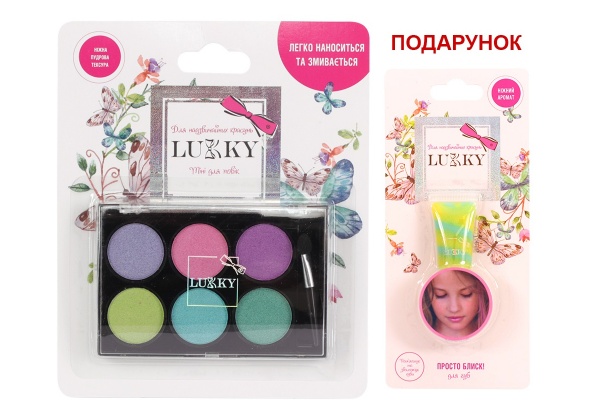 Тени для век Lukky 6 цветов с подарком SL-101