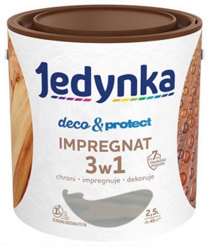 Антисептик Jedynka Deco & Protect Impregnat скандинавський сірий мат 2,5 л