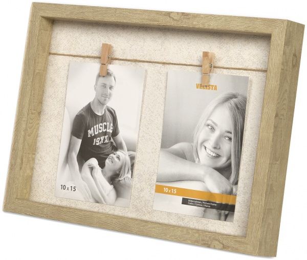 Мультирамка Velista 12B-2W на 2 фото 10x15 см дерево світле 