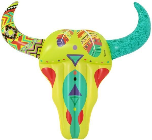 Матрац надувний Bestway Череп бика 239х257 см різнокольоровий