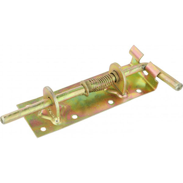 Засов Пружина 10 без ручки РМ267 желтый 160 мм