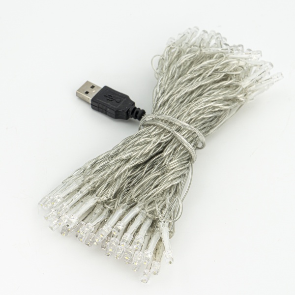 Декоративная гирлянда Altalusse (INL-2402U-80 Cold) встроенный светодиод (LED) 80 ламп 10 м 