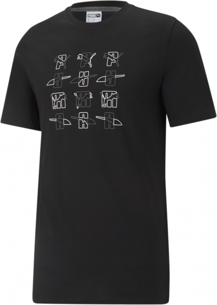 Футболка Puma ELEVATE Graphic Tee 53107401 р.M чорний