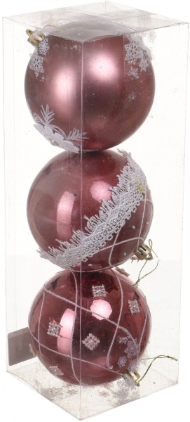 Набор елочных шаров Комплект № 12 d 100 мм 3 шт./уп.