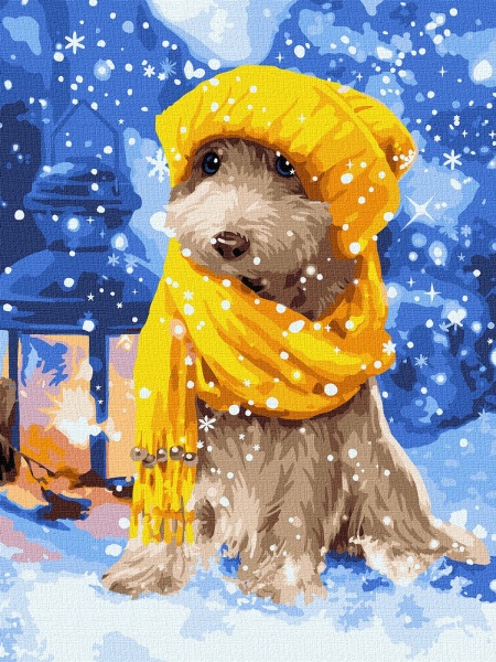 Картина за номерами Пухнастий друг 30х40 см 30x40 см 