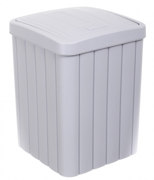 Ведро для мусора RIO 205х205х280 мм 10 л светло-серый