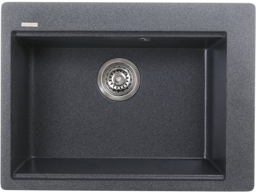 Мойка ScandiSPA из кварцевого песка Delta grafit GMD620gD + деревянная дощечка