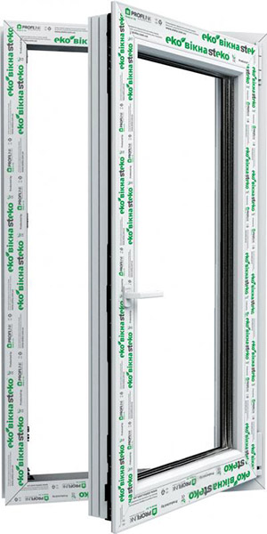 Окно поворотно-откидное Steko S300 58 800x1200 мм правое