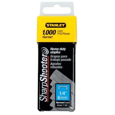 Скобы для ручного степлера Stanley 6 мм тип 53 (А) 1000 шт. 1-TRA204T