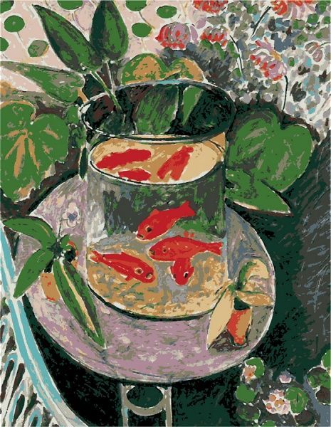 Картина по номерам Красные рыбки Rosa Start 