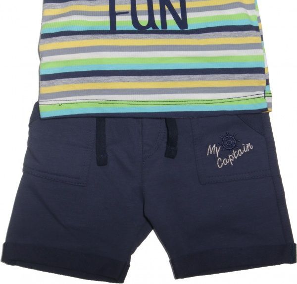 Комплект Фламінго для хлопчиків темно-синій/смужка р.68 508-129 