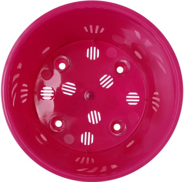 Горшок пластиковый Santino Арте круглый 3,5 л бело-лиловый 