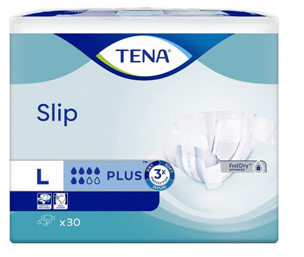 Подгузники для взрослых Tena Slip Plus Large 100-150 см 30 шт.