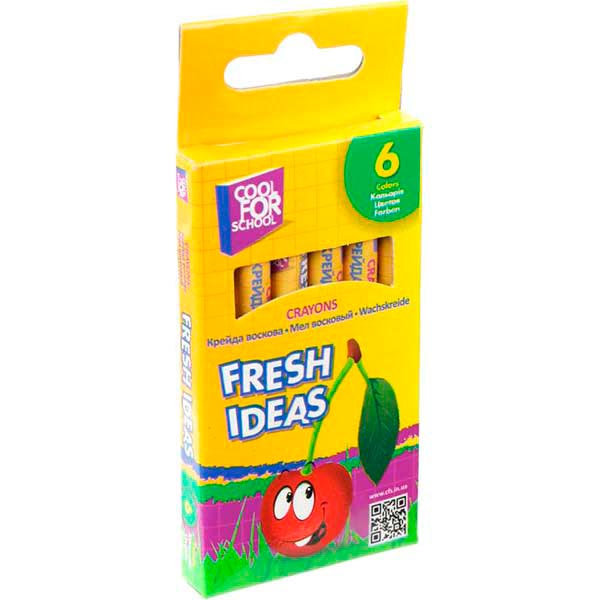 Крейда воскова 6 кольорів E60704 Cool For School