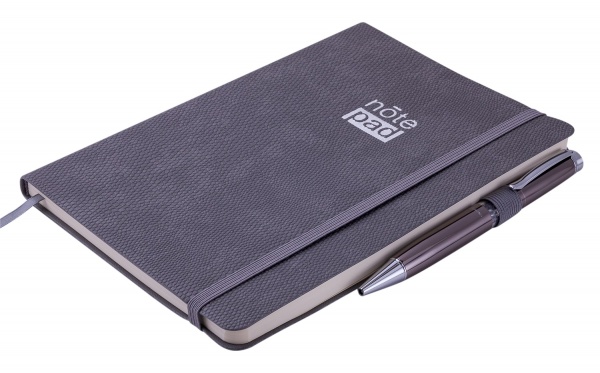 Блокнот недатированный Respect 96 лист. клетка серый Buromax A5