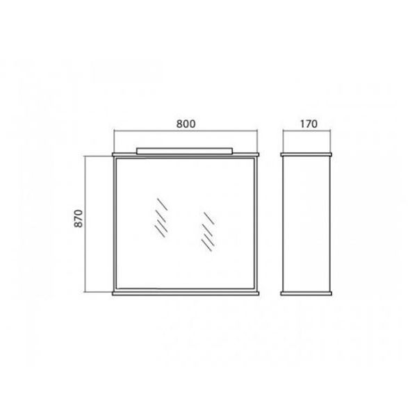Зеркало Aqua Rodos Асоль 80 с подсветкой 